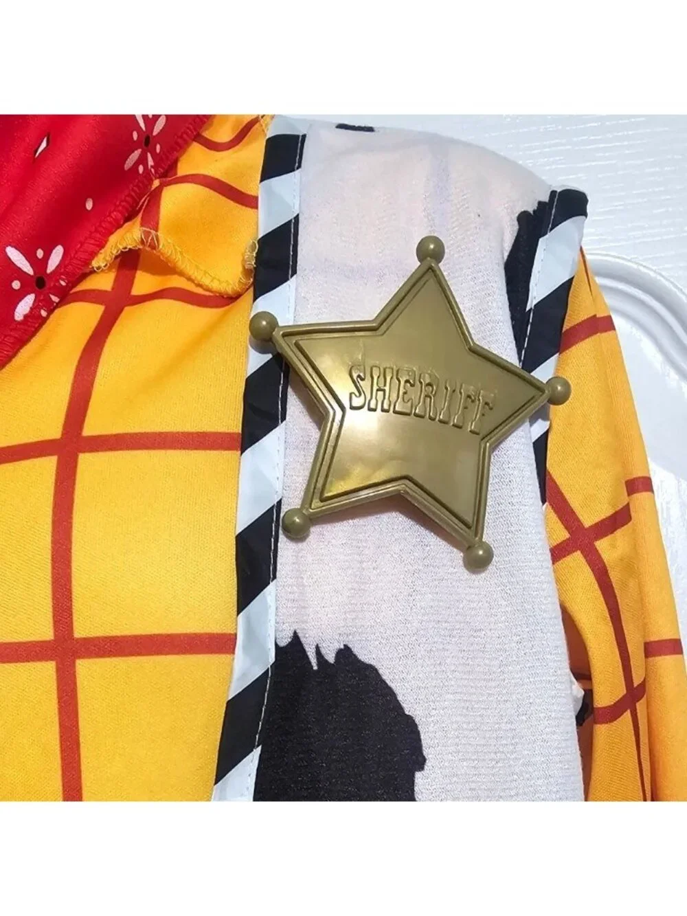 Woody Costume Boys 4-6 Toy Story 4 Sheriff Hat Bandana Badge Vest Disney Kids - Picture 5 of 7